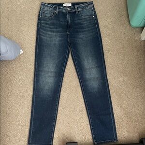 Women's Dark Blue Risen Skinny Jeans